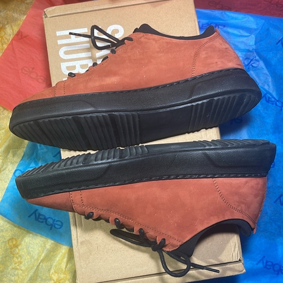 Flight Low-Top Samuel Hubbard Leather Sneaker (Rust Nubuck) Men’s 9 M Inner Sock - Picture 4 of 8